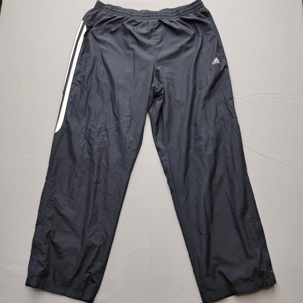 Adidas ClimaProof Track Pants Mens XXL Navy Blue Y2K 2008 Mesh Lined Windbreaker